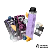 Набор M 2.0: Xros 3 mini Lilac Purple + Картридж XROS Mini 1.0 Ом + HARD VANDAL 2.0 10 мл Blackberry Currant 50 мг + Tropic Island 10 мл 50 мг + Стикерпак
