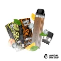Набір M 2.0: подсистема Vaporesso XROS 3 Mini у градієнтному золотому кольорі + картридж 1.0 Ом + 2 набори для самозамісу HARD VANDAL 2.0 10 мл 50 мг:зі смаком фруктового міксу з м'ятою/ апельсина з холодком