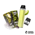 Набор M 2.0: подсистема Vaporesso XROS 3 Mini в лимонно-жёлтом цвете с узорами + картридж 1.0 Ом + 2 набора для самозамеса HARD VANDAL 2.0 10 мл 50 мг: со вкусом энергетика с виноградом/со вкусом яблока и груши