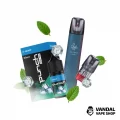 Набор S: подсистема Elf Bar Rf 350 Dark Green + набор для самозамеса Punch X Mint 30 мл 50 мг + Картридж ELF BAR RF350 + Стикерпак