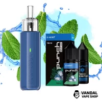Набір S: VooPoo Doric Q Navy Blue + X Mint 15 мл 50 мг		