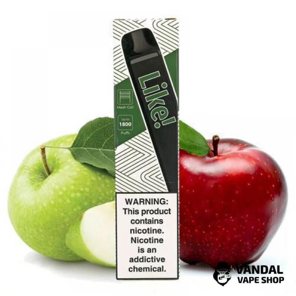 Одноразова Pod система Joyetech Like! 1800 50 мг 900 мАг на 1800 затяжок зі смаком подвійного яблука