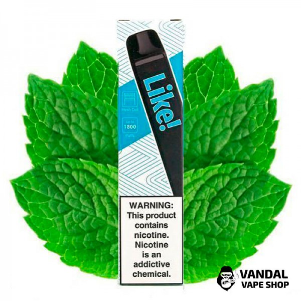 Одноразовая Pod система Joyetech Like! 1800 50 мг 900 мАч на 1800 затяжек со вкусом мяты