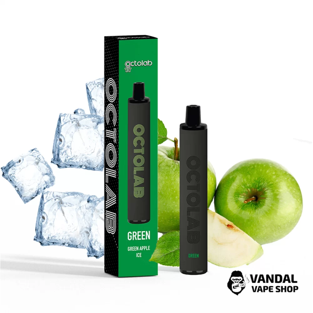 Одноразовий Pod Octolab 850 mAh на 1600 затяжок зі смаком яблука з холодком Одноразовий Pod Octolab 850 mAh на 1600 затяжок зі смаком яблука з холодком
