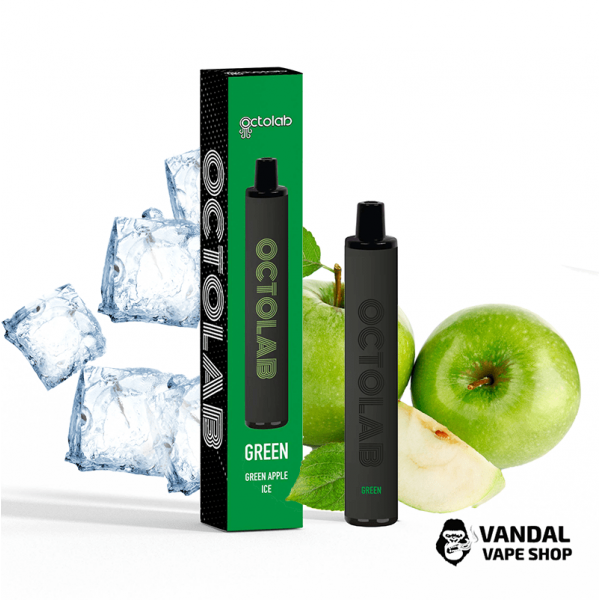 Одноразовый Pod Octolab 850 mAh на 1600 затяжек со вкусом яблока с холодком
