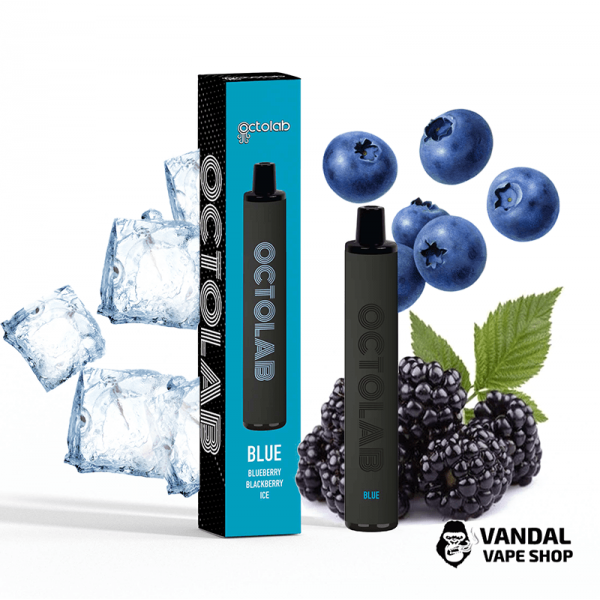 Одноразовый Pod Octolab 850 mAh на 1600 затяжек со вкусом черники и ежевики с холодком