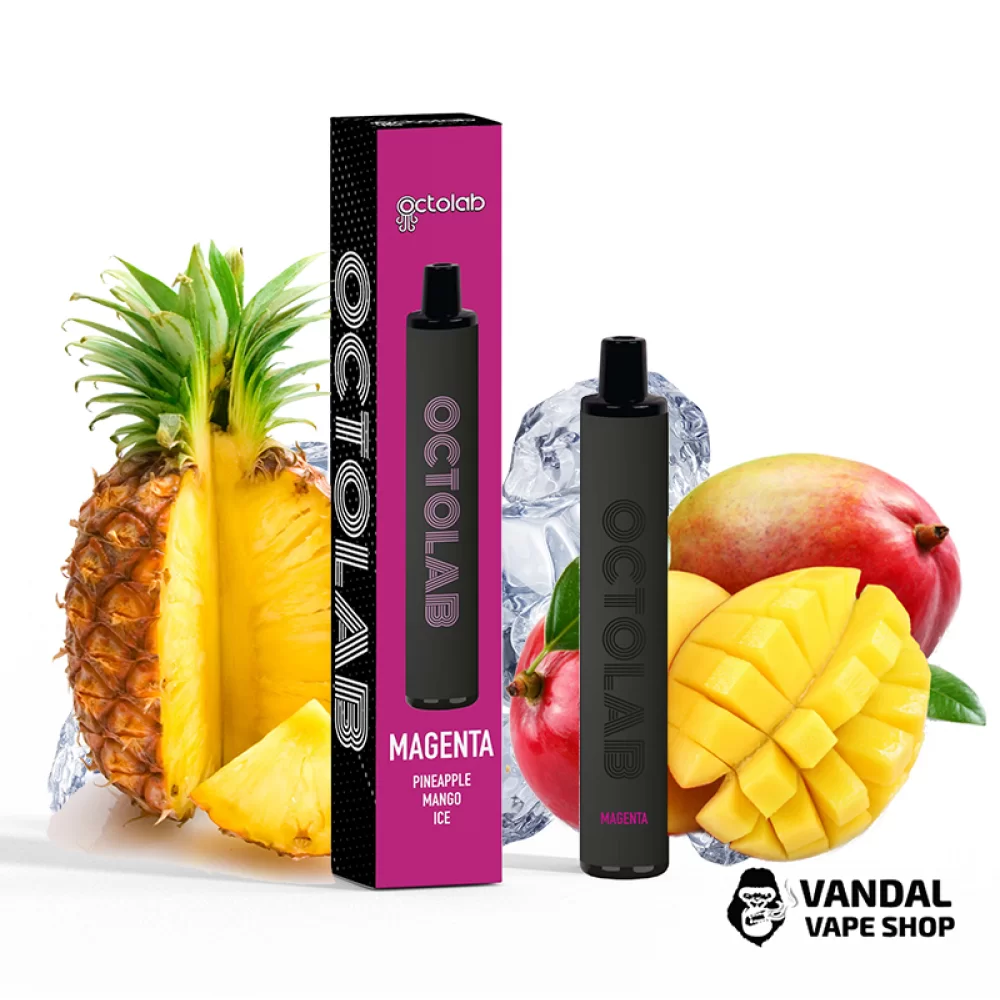 Одноразовий Pod Octolab 850 mAh на 1600 затяжок зі смаком ананасу та манго з холодком