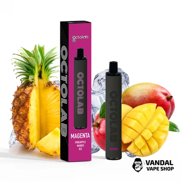 Одноразовый Pod Octolab 850 mAh на 1600 затяжек со вкусом ананаса и манго с холодком