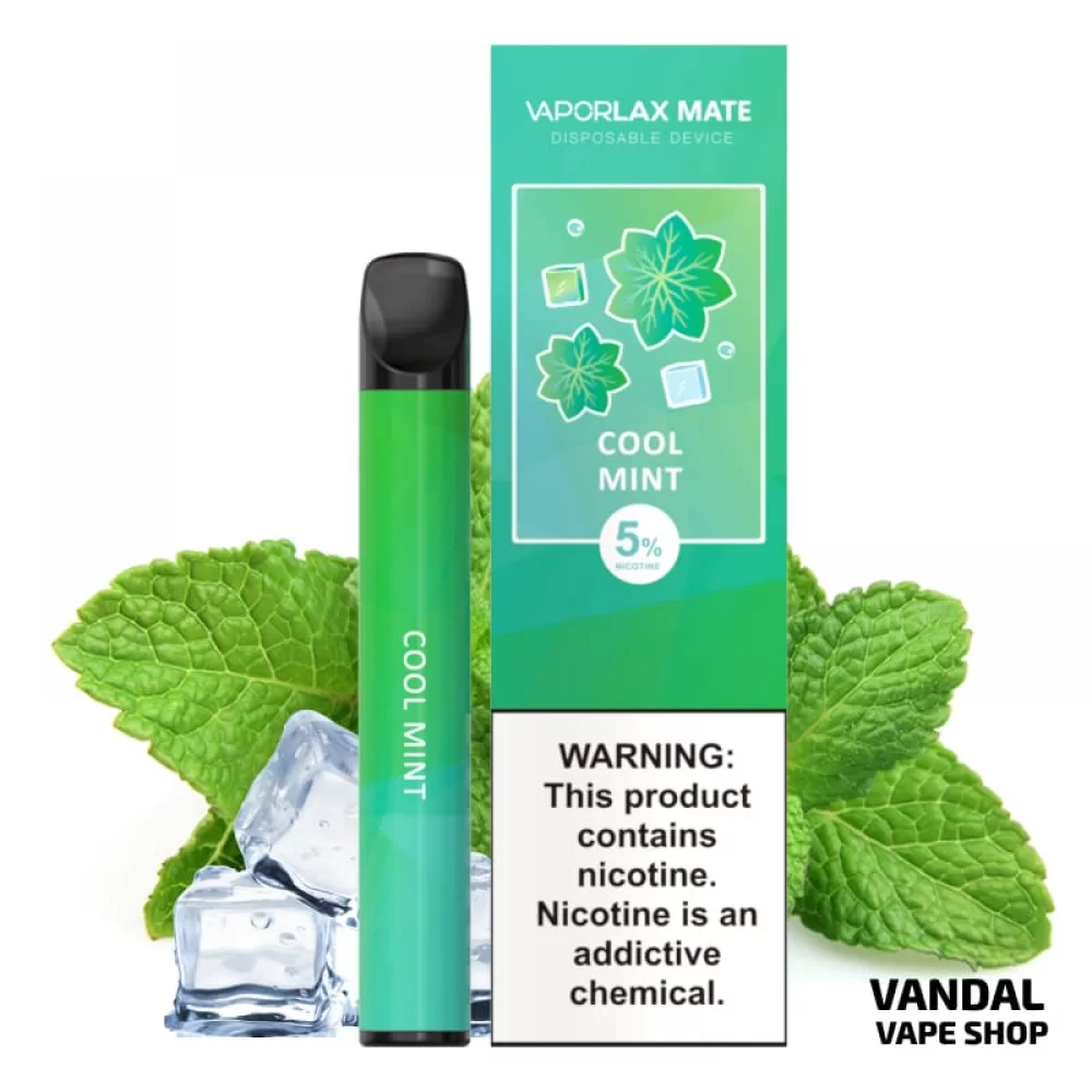 Одноразова POD-система VAPORLAX на 800 затяжок зі смаком холодної м'яти Одноразова POD-система VAPORLAX на 800 затяжок зі смаком холодної м'яти