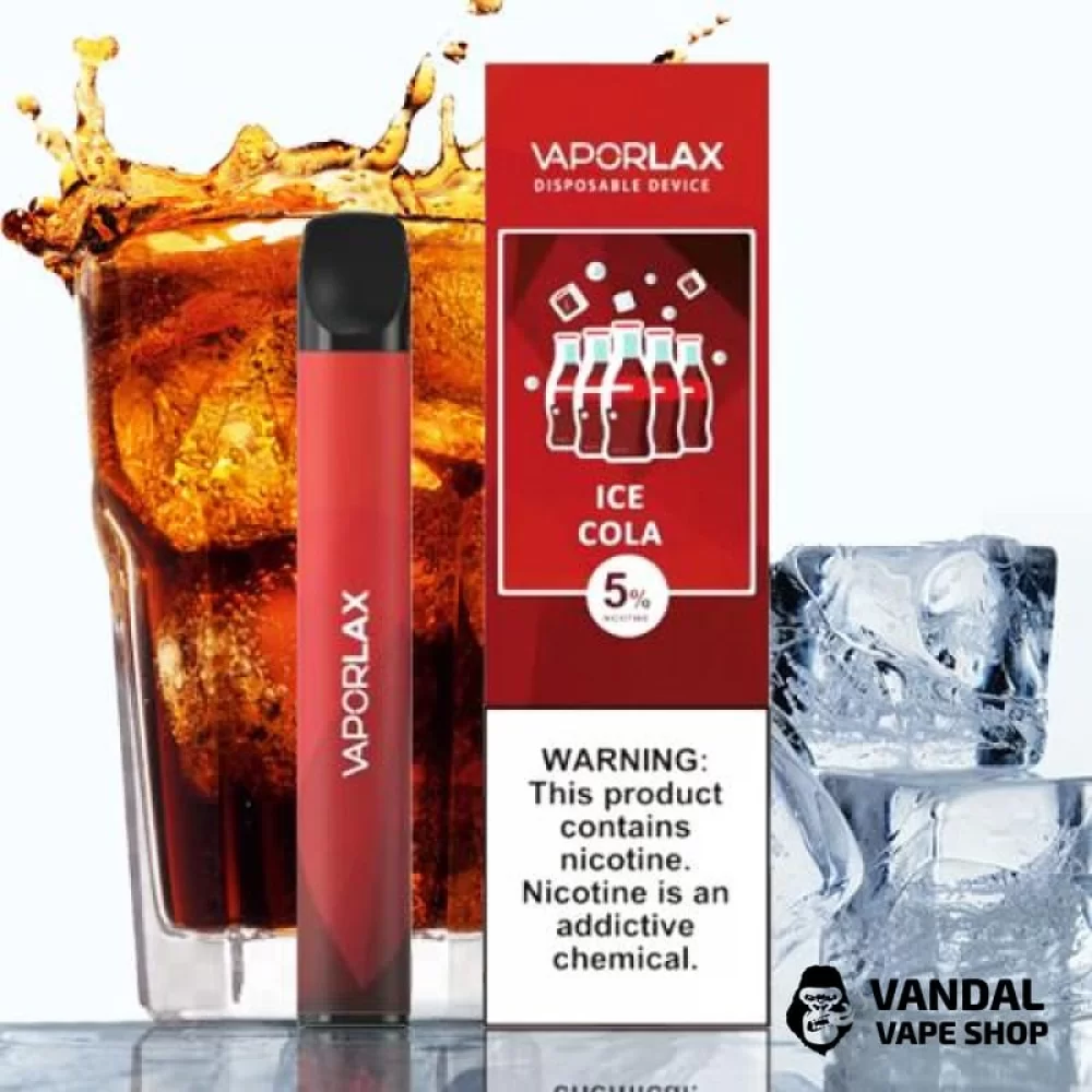 Одноразовая POD-система VAPORLAX на 800 затяжек со вкусом холодной кока-колы Одноразовая POD-система VAPORLAX на 800 затяжек со вкусом холодной кока-колы