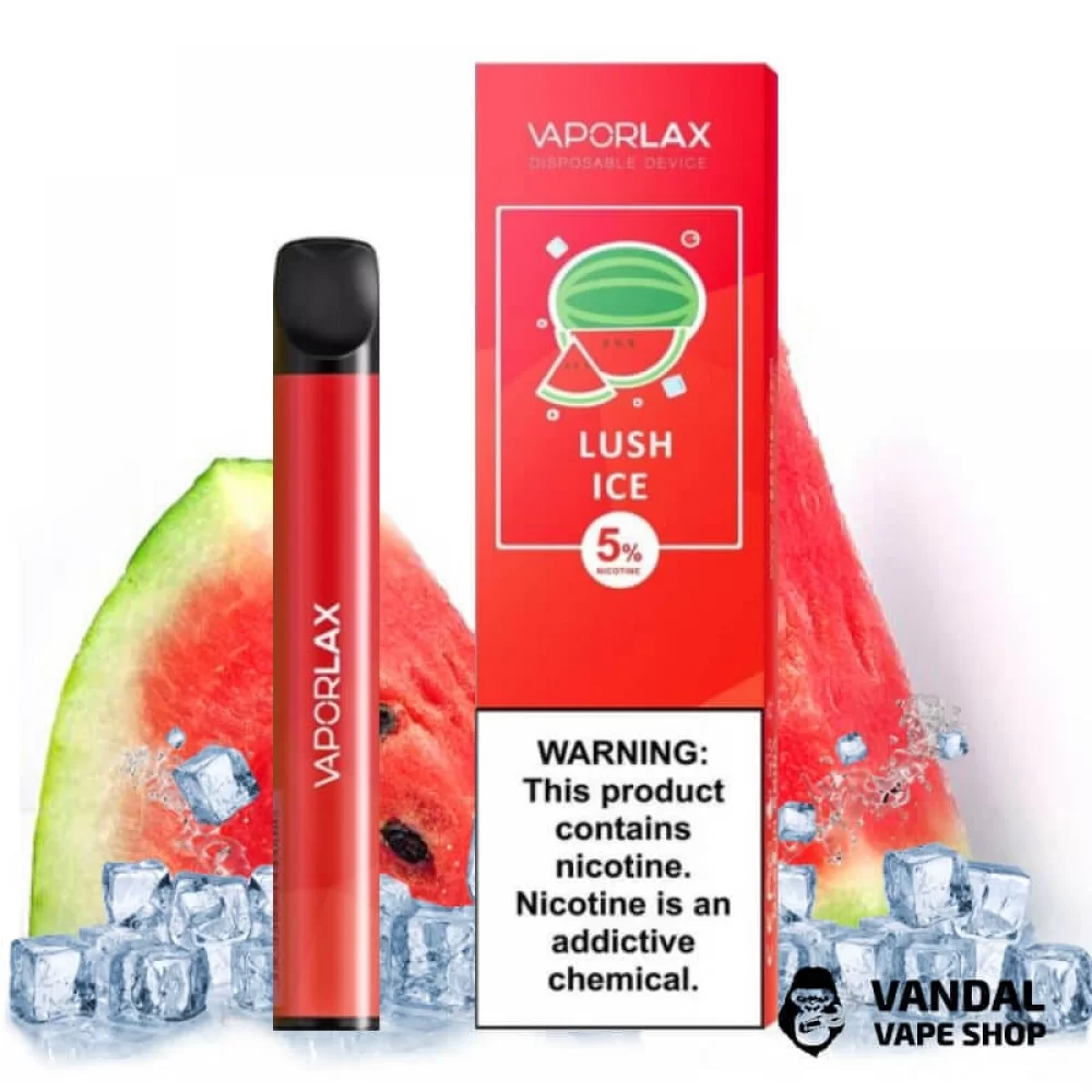 Одноразова POD-система VAPORLAX на 800 затяжок зі смаком кавуна з ментолом Одноразова POD-система VAPORLAX на 800 затяжок зі смаком кавуна з ментолом