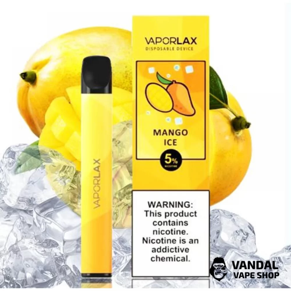 Одноразова POD-система VAPORLAX на 800 затяжок зі смаком манго з холодком