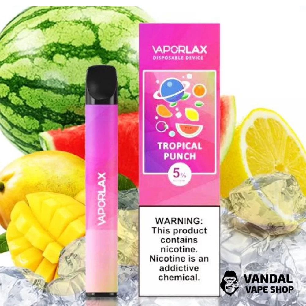 Одноразова POD-система VAPORLAX на 800 затяжок зі смаком тропічних фруктів