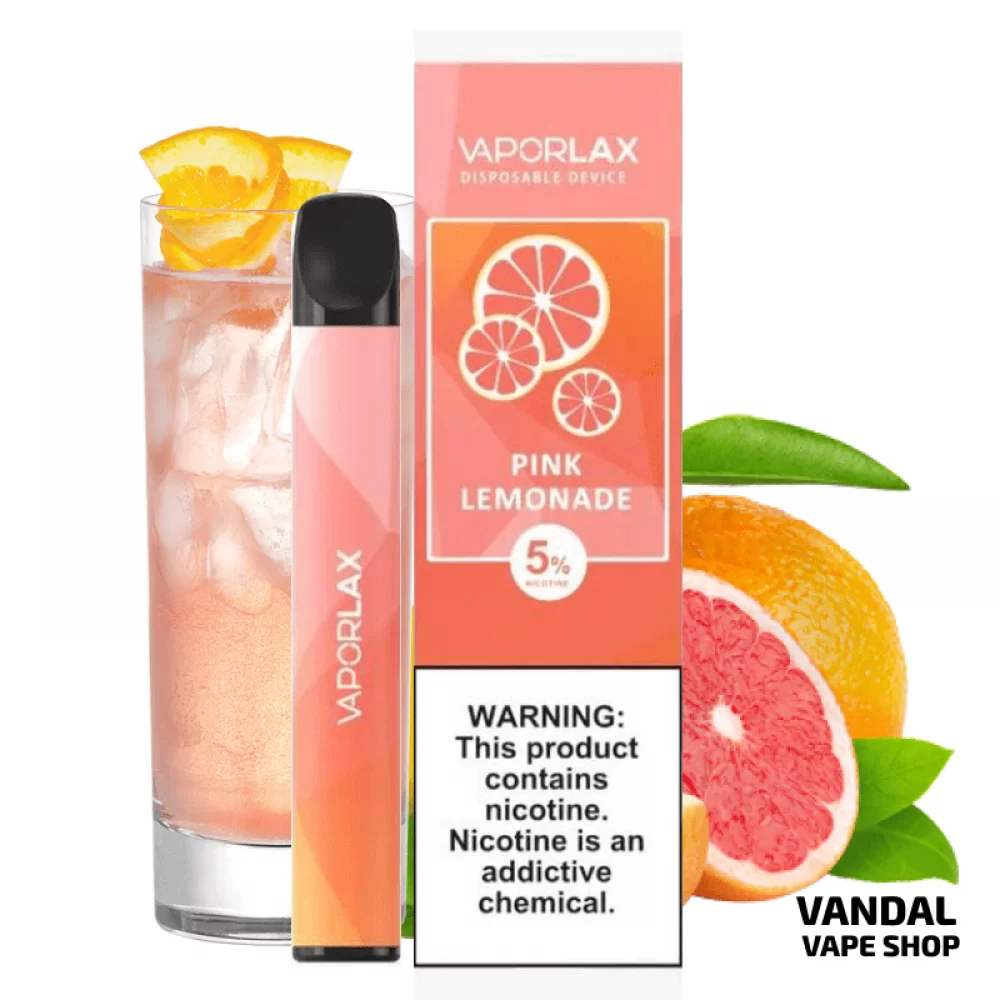 Одноразова POD-система VAPORLAX на 800 затяжок зі смаком грейпфрутового лимонаду Одноразова POD-система VAPORLAX на 800 затяжок зі смаком грейпфрутового лимонаду