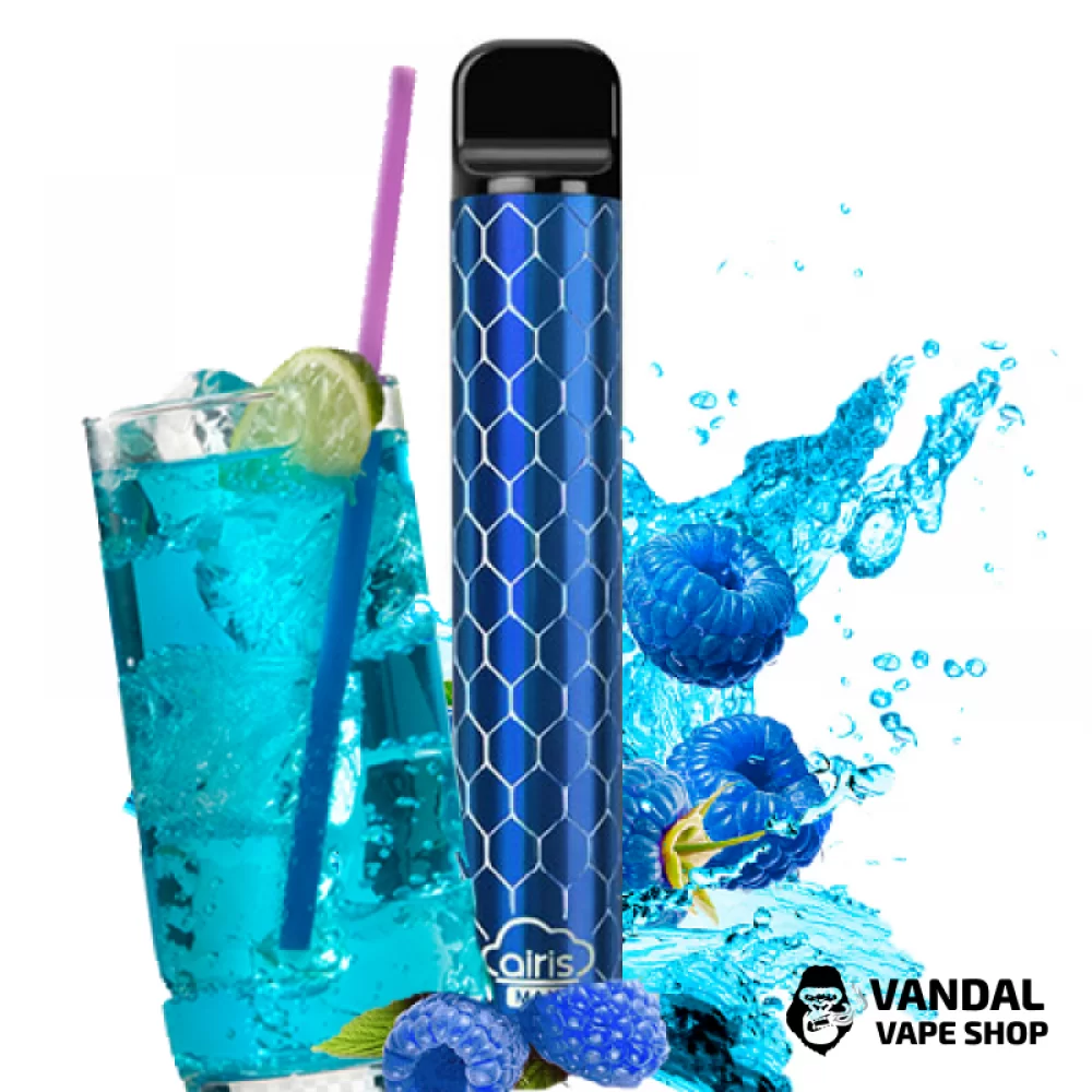 Одноразовая Pod система Airis Max Disposable Device 950mAh на 1800 затяжек со вкусом Лимонада из голубой малины Одноразовая Pod система Airis Max Disposable Device 950mAh на 1800 затяжек со вкусом Лимонада из голубой малины