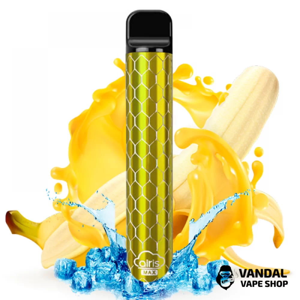 Одноразова Pod система Airis Max Pod Disposable Device 950mAh на 1800 затяжок зі смаком банану з льодом