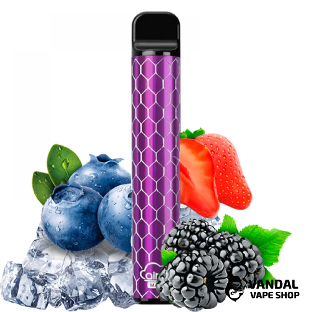 Одноразовая Pod система Airis Max Disposable Device 950mAh на 1800 затяжек со вкусом ежевики, черники и клубники с холодком Одноразовая Pod система Airis Max Disposable Device 950mAh на 1800 затяжек со вкусом ежевики, черники и клубники с холодком