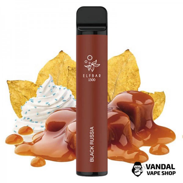 Одноразовий Pod Elf Bar 1500 Disposable Device 850mAh 5% на 1500 затяжок зі смаком тютюну і крему з карамеллю