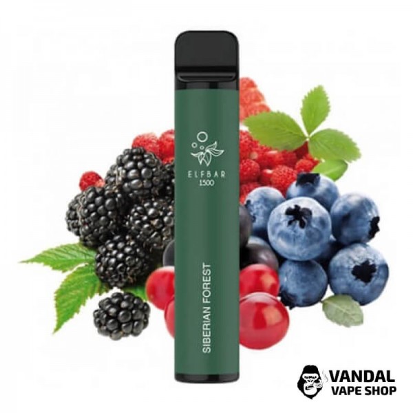 Одноразовый Pod Elf Bar 1500 Disposable Device 850mAh 5% на 1500 затяжек со вкусом хвои и лесных ягод