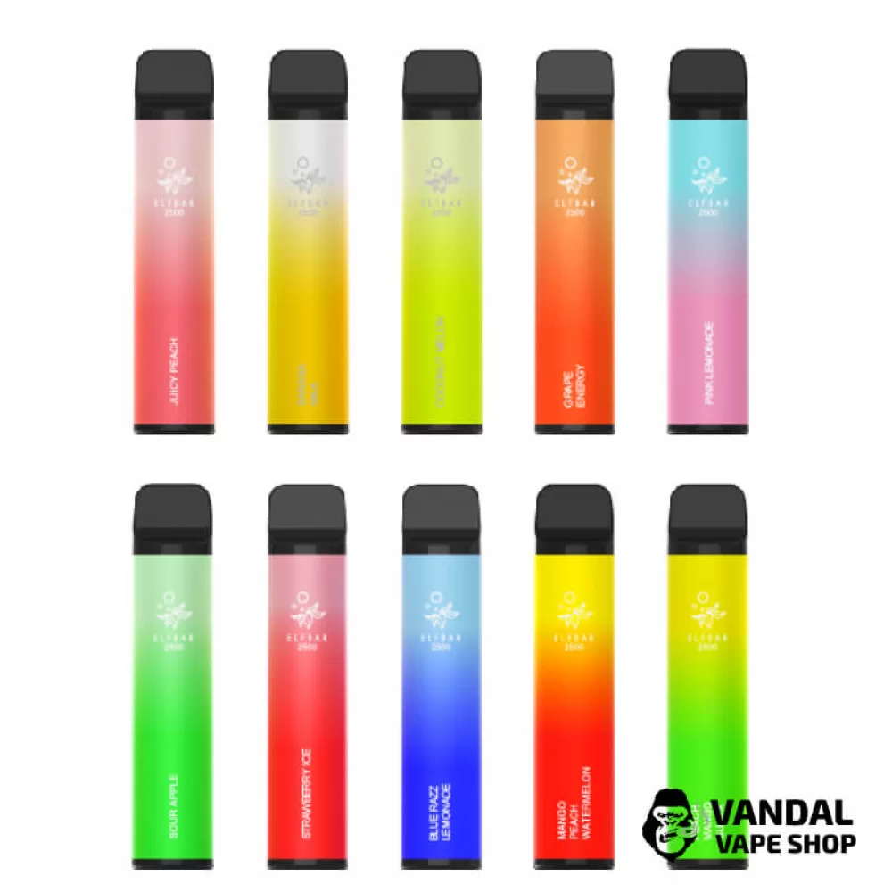 Одноразовый Pod Elf Bar 2500 Disposable Device 1400mAh 5% на 2500 затяжек Одноразовый Pod Elf Bar 2500 Disposable Device 1400mAh 5% на 2500 затяжек