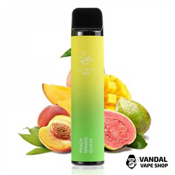 Одноразовый Pod Elf Bar 1400mAh 5% на 2500 затяжек со вкусом персика, манго и гуавы