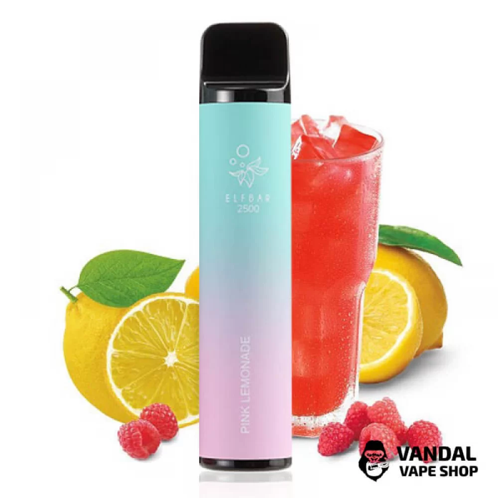 Одноразовый Pod Elf Bar 1400mAh 5% на 2500 затяжек со вкусом розового лимонада Одноразовый Pod Elf Bar 1400mAh 5% на 2500 затяжек со вкусом розового лимонада