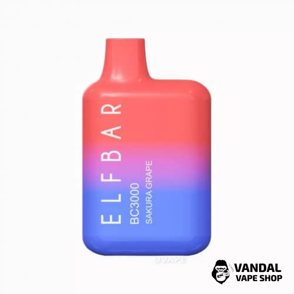 Одноразовый Pod Elf Bar BC3000 Disposable Device 650mAh 5% на 3000 затяжек со вкусом сакуры и винограда Одноразовый Pod Elf Bar BC3000 Disposable Device 650mAh 5% на 3000 затяжек со вкусом сакуры и винограда