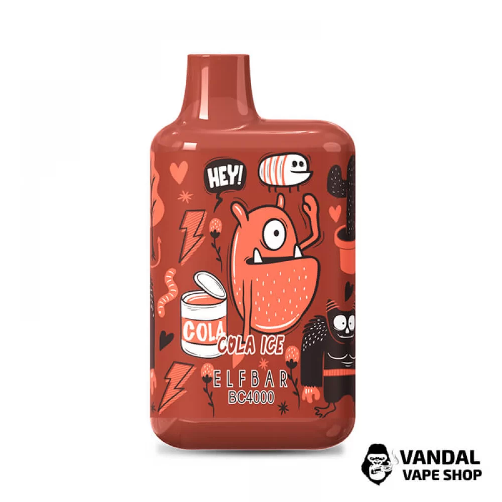 Одноразовий Pod Elf Bar BC4000 LE Disposable Device 650mAh 5% на 4000 затяжок зі смаком коли з холодком Одноразовий Pod Elf Bar BC4000 LE Disposable Device 650mAh 5% на 4000 затяжок зі смаком коли з холодком