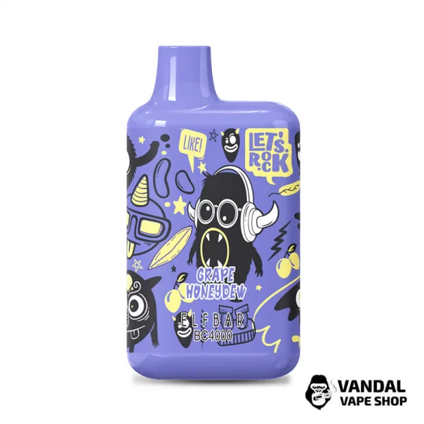 Одноразовый Pod Elf Bar BC4000 LE Disposable Device 650mAh 5% на 4000 затяжек со вкусом винограда и дыни