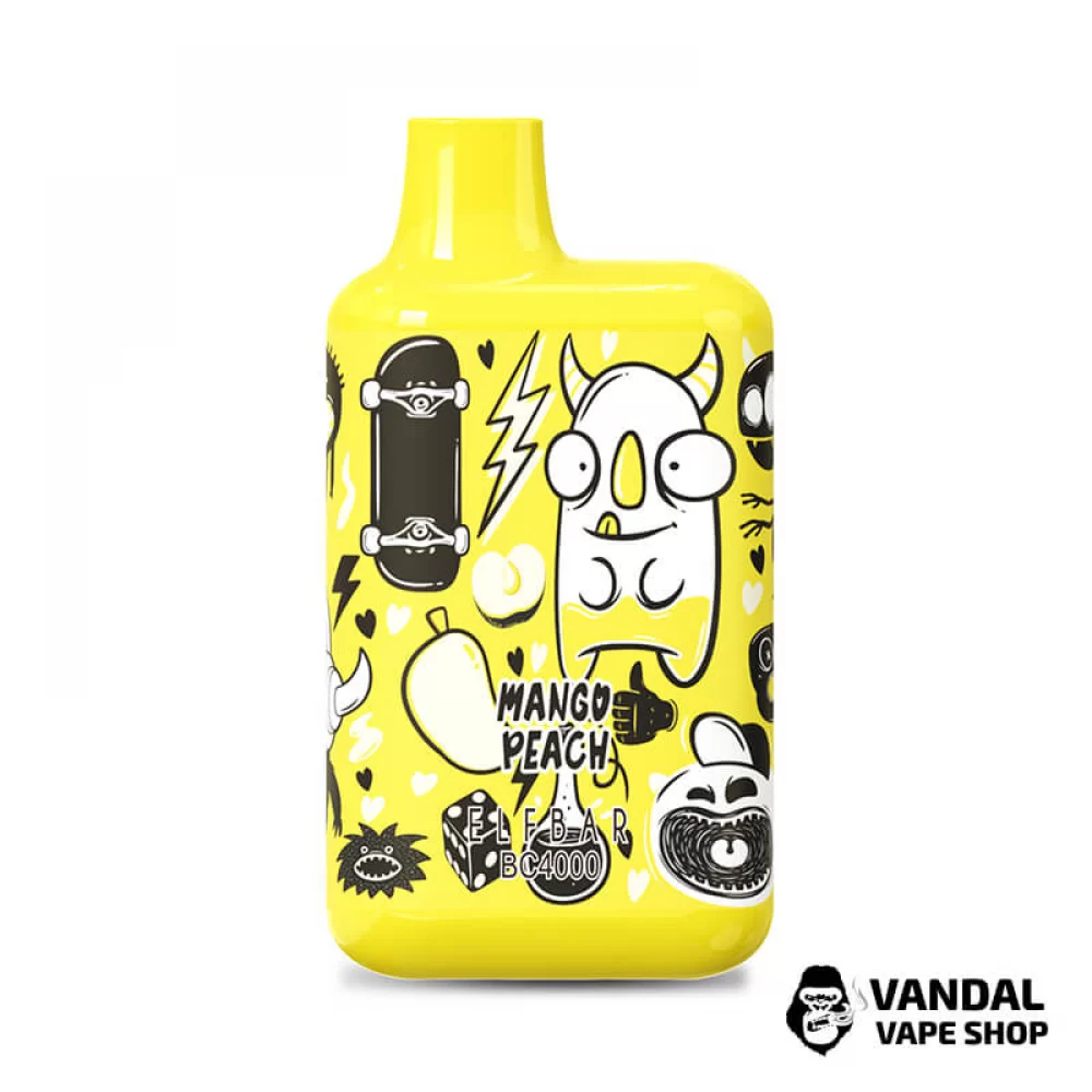 Одноразовый Pod Elf Bar BC4000 LE Disposable Device 650mAh 5% на 4000 затяжек со вкусом манго и персика Одноразовый Pod Elf Bar BC4000 LE Disposable Device 650mAh 5% на 4000 затяжек со вкусом манго и персика