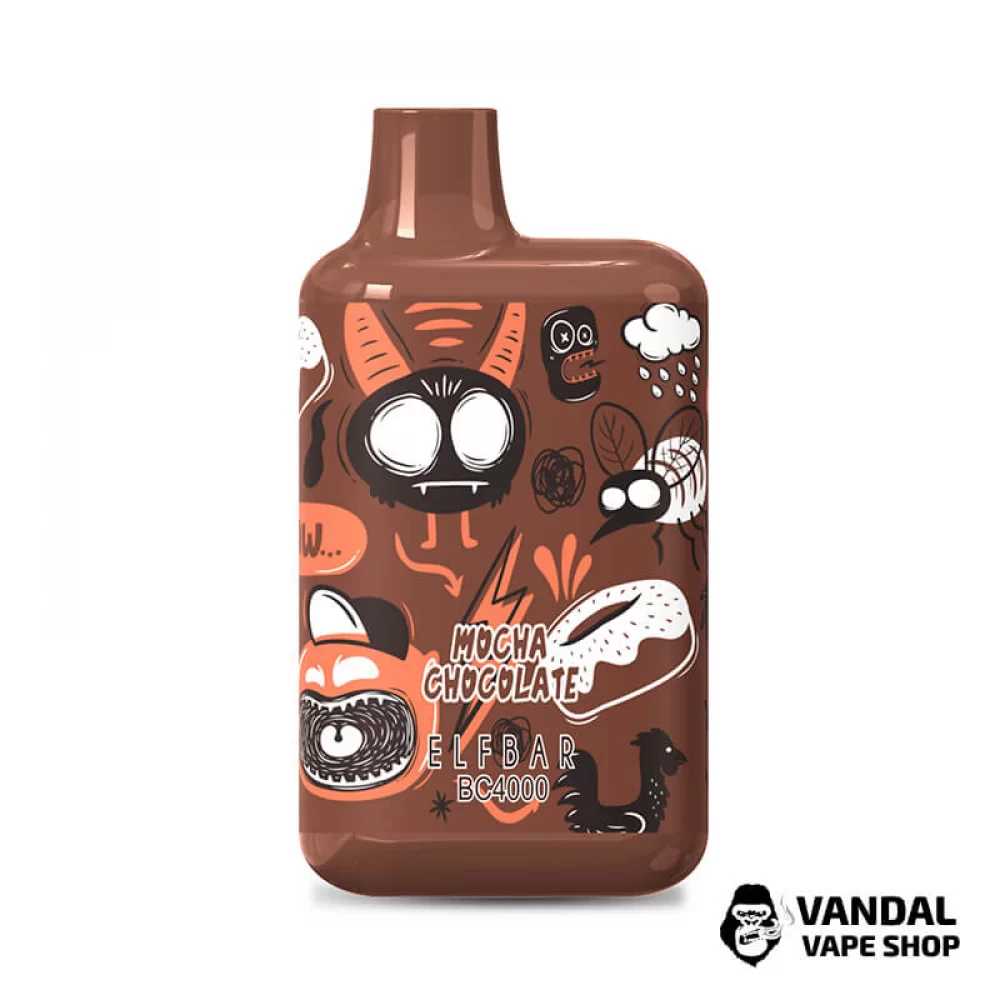 Одноразовый Pod Elf Bar BC4000 LE Disposable Device 650mAh 5% на 4000 затяжек со вкусом мокачино с шоколадом Одноразовый Pod Elf Bar BC4000 LE Disposable Device 650mAh 5% на 4000 затяжек со вкусом мокачино с шоколадом