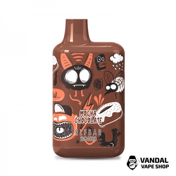 Одноразовий Pod Elf Bar BC4000 LE Disposable Device 650mAh 5% на 4000 затяжок зі смаком мокачіно з шоколадом