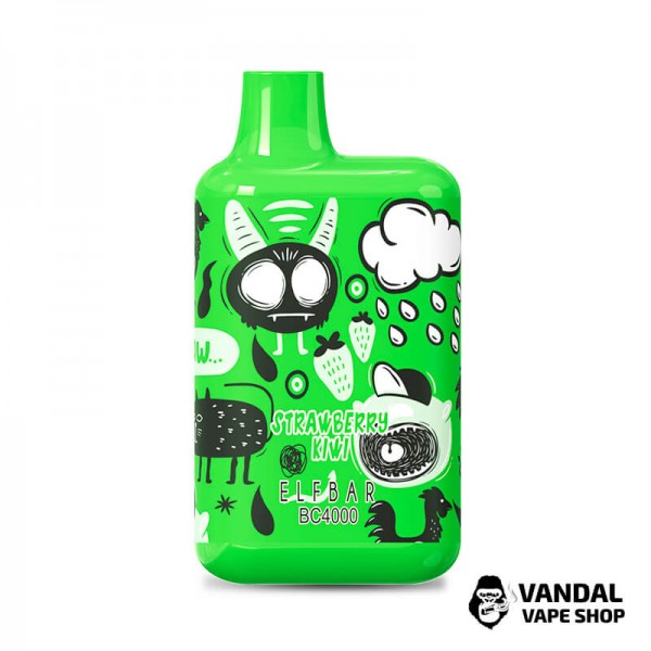 Одноразовий Pod Elf Bar BC4000 LE Disposable Device 650mAh 5% на 4000 затяжок зі смаком полуниці та ківі