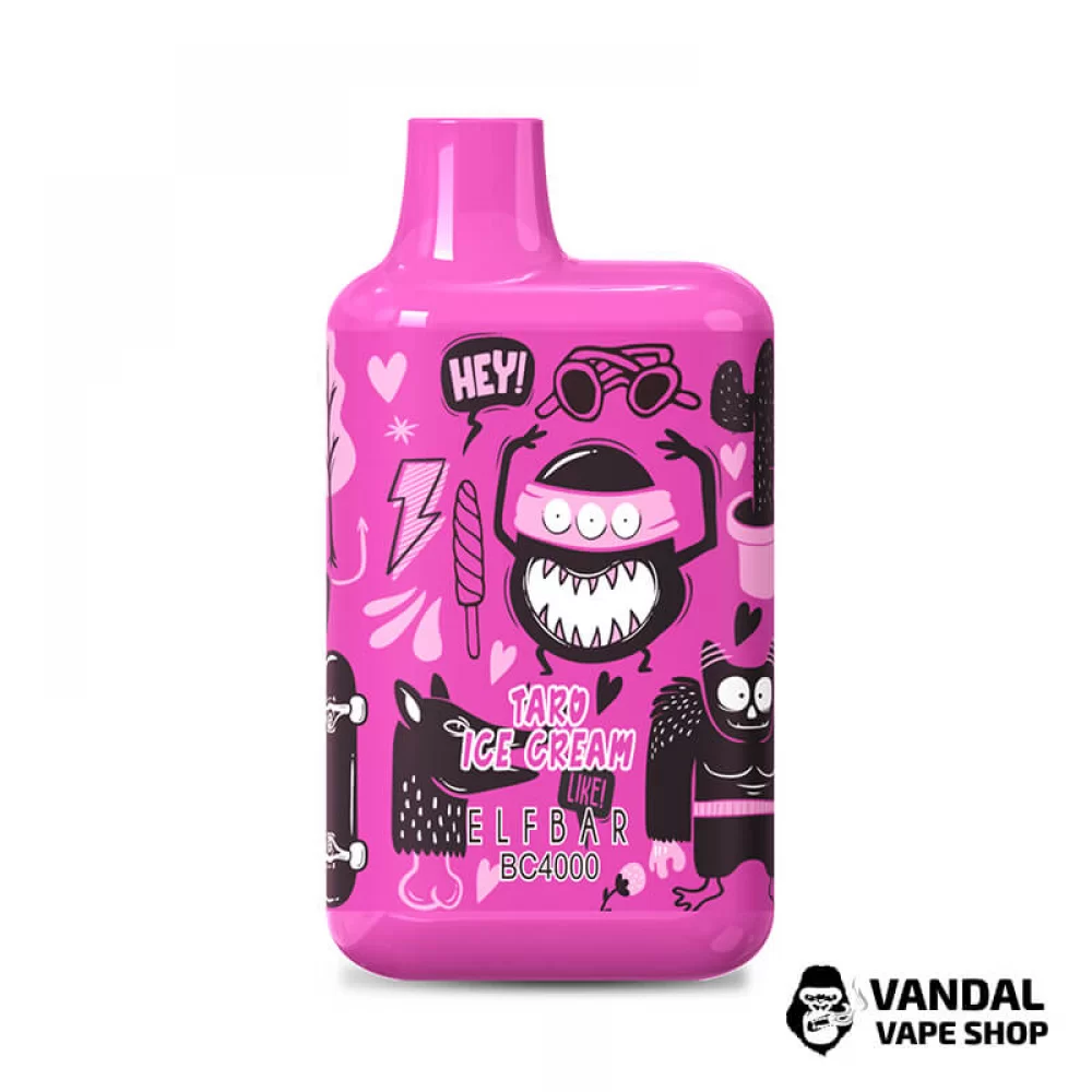 Одноразовый Pod Elf Bar BC4000 LE Disposable Device 650mAh 5% на 4000 затяжек со вкусом мороженого "Таро"