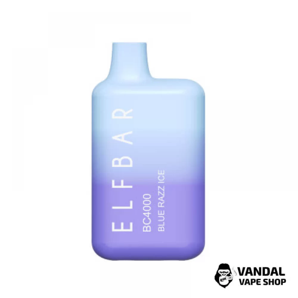 Одноразовый Pod Elf Bar BC4000 Disposable Device 650mAh 5% на 4000 затяжек со вкусом голубой малины со льдом
