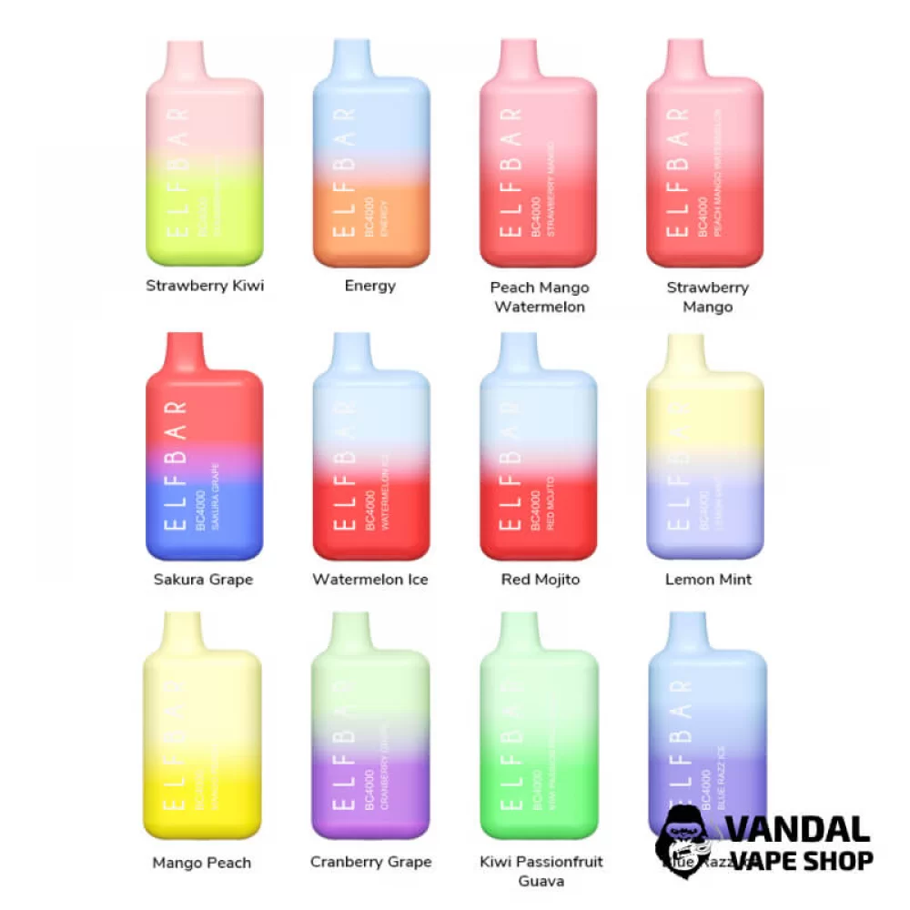 Одноразовий Pod Elf Bar BC4000 Disposable Device 650mAh 5% на 4000 затяжок Одноразовий Pod Elf Bar BC4000 Disposable Device 650mAh 5% на 4000 затяжок