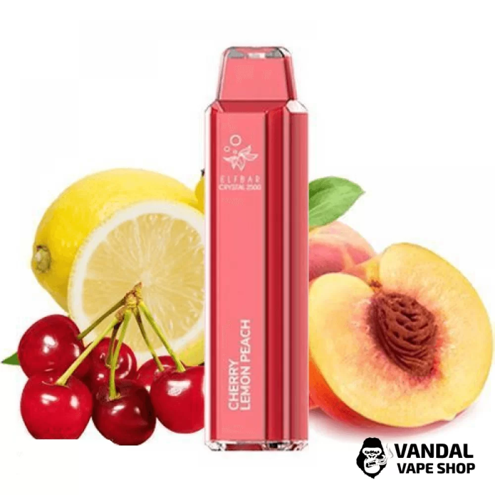 Одноразовый Pod Elf Bar Crystal 2500 на 2500 затяжек со вкусом вишни, лимона и персика Одноразовый Pod Elf Bar Crystal 2500 на 2500 затяжек со вкусом вишни, лимона и персика