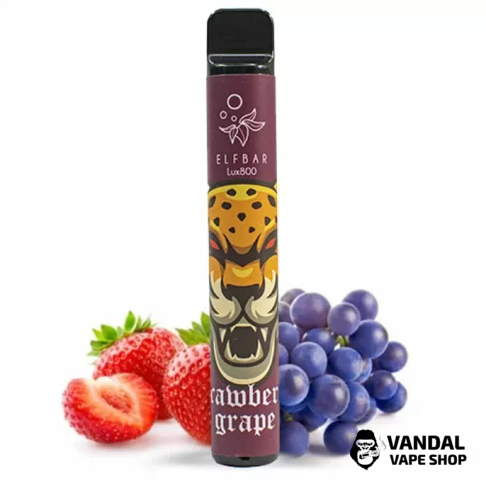 Одноразовий Pod Elf Bar Lux 800 Disposable Device 550mAh 5% на 800 затяжок зі смаком полуниці та винограду Одноразовий Pod Elf Bar Lux 800 Disposable Device 550mAh 5% на 800 затяжок зі смаком полуниці та винограду