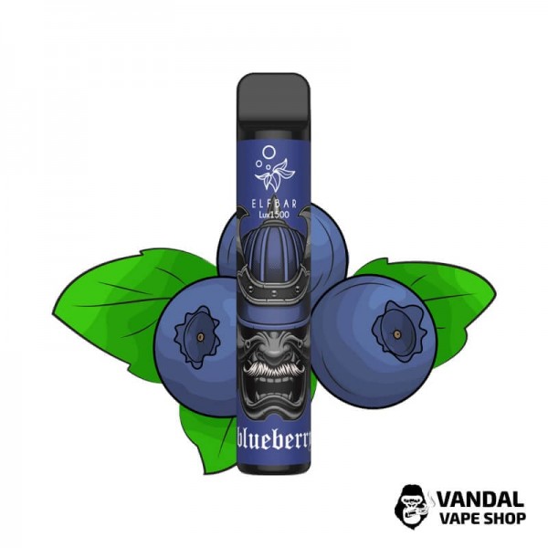 Одноразовый Pod Elf Bar Lux 1500 Disposable Device Blueberry 850mAh 50 мг на 1500 Затяжек со вкусом черники
