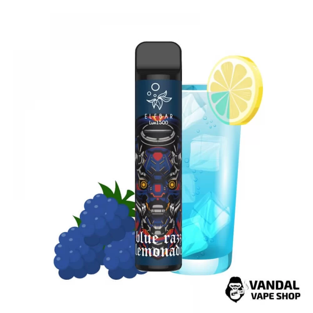 Одноразовый Pod Elf Bar Lux 1500 Disposable Device Blue Razz Lemonade 850mAh 50 мг на 1500 затяжек со вкусом лимонада из синей малины Одноразовый Pod Elf Bar Lux 1500 Disposable Device Blue Razz Lemonade 850mAh 50 мг на 1500 затяжек со вкусом лимонада из синей малины