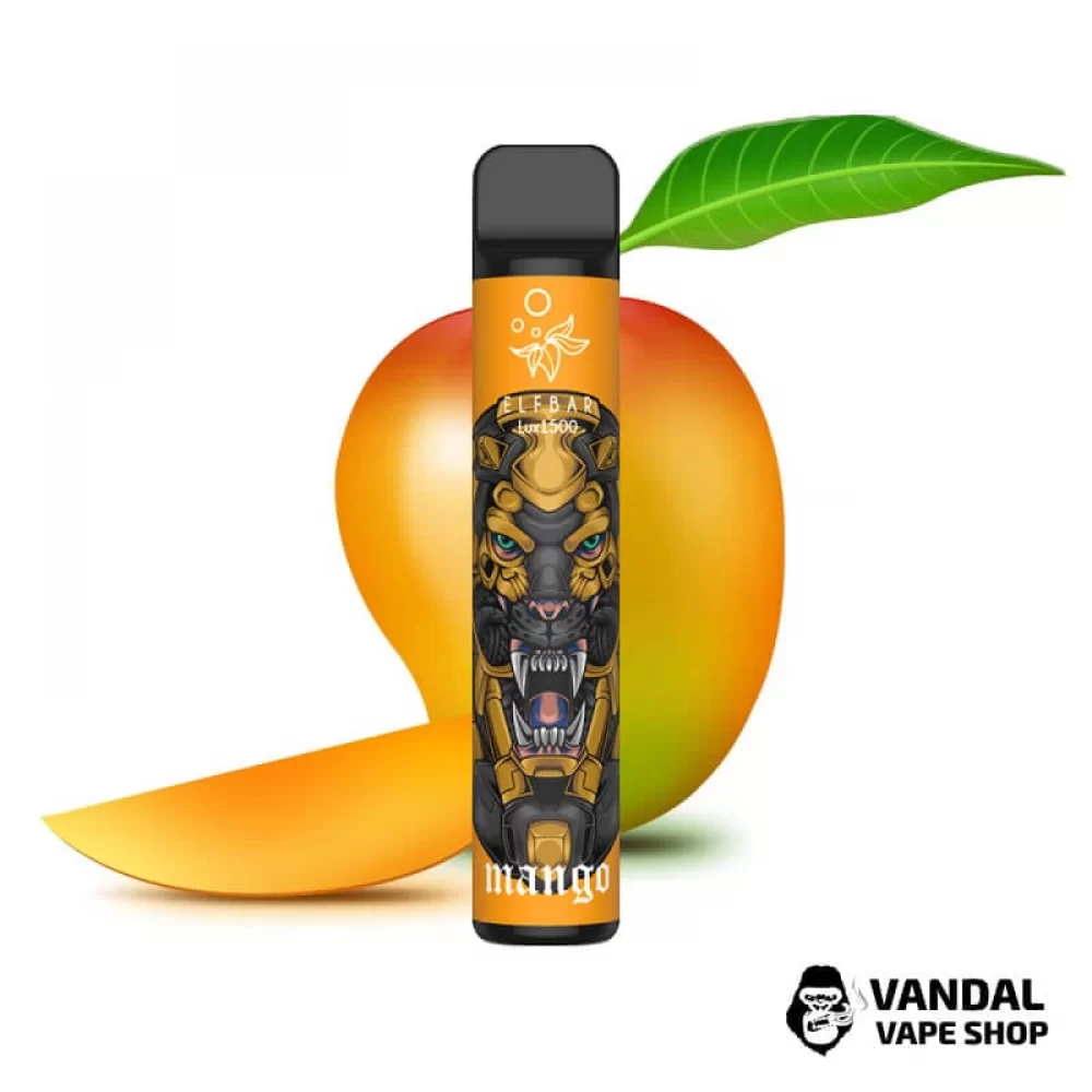 Одноразовый Pod Elf Bar Lux 1500 Disposable Device Mango 850mAh 50 мг на 1500 затяжек со вкусом манго Одноразовый Pod Elf Bar Lux 1500 Disposable Device Mango 850mAh 50 мг на 1500 затяжек со вкусом манго