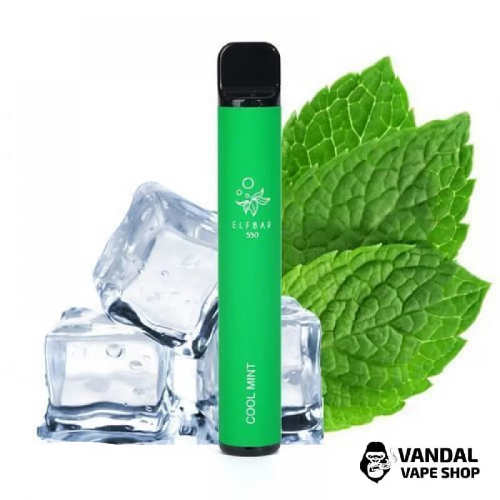 Одноразовая Pod-Система Elf Bar 550 Disposable Pod Device 50 мг (Cool Mint) со вкусом мяты Одноразовая Pod-Система Elf Bar 550 Disposable Pod Device 50 мг (Cool Mint) со вкусом мяты