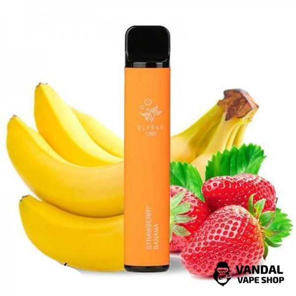 Одноразовая Pod-Система Elf Bar 550 Disposable Pod Device 50 мг (Strawberry Banana) со вкусом клубники с бананом
