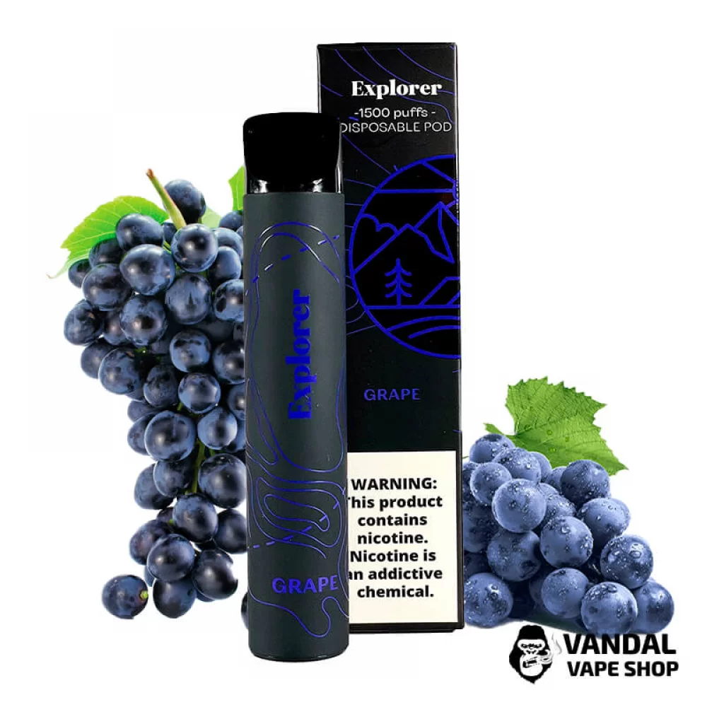 Одноразовий Pod Explorer 1500 Disposable Device 850mAh 5% на 1500 затяжок зі смаком винограду