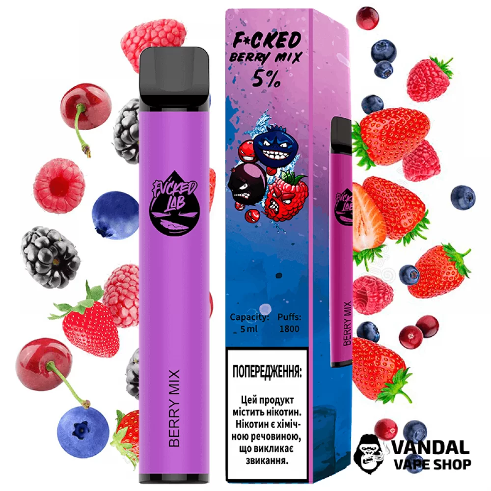 Одноразовая Pod система Fucked Pod Kit на 1800 затяжек со вкусом лесных ягод Одноразовая Pod система Fucked Pod Kit на 1800 затяжек со вкусом лесных ягод