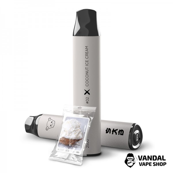 Одноразовий Pod SAB 2500 Disposable Pod 1100 мАг 5% на 2500 затяжок зі смаком кокосового морозива