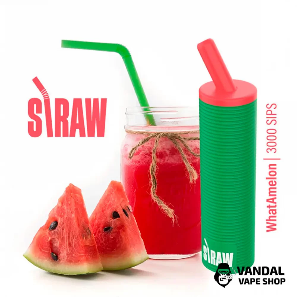 Одноразовий Pod Straw 3000 1300 мАг на 2000 затяжок зі смаком кавуна