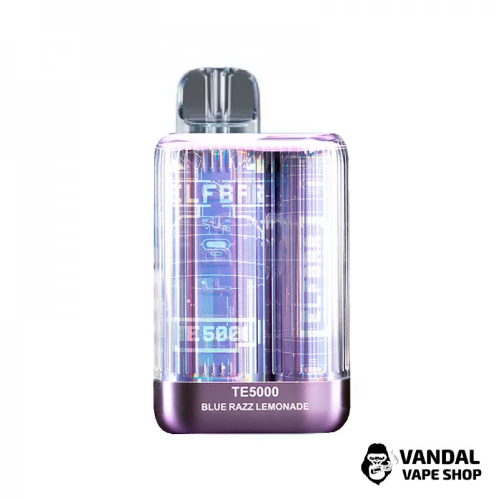 Одноразовий Pod Elf Bar TE5000 550 мАг на 5000 затяжок зі смаком лимонаду з блакитною малиною Одноразовий Pod Elf Bar TE5000 550 мАг на 5000 затяжок зі смаком лимонаду з блакитною малиною