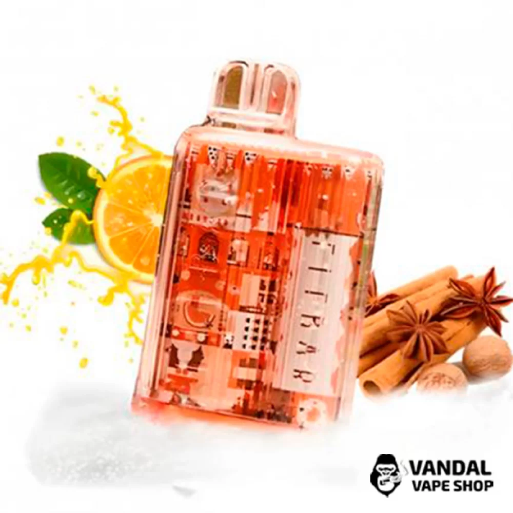 Одноразовий Pod Elf Bar TE5000 Christmas Edition 550 мАг на 5000 затяжок зі смаком апельсину та кориці Одноразовий Pod Elf Bar TE5000 Christmas Edition 550 мАг на 5000 затяжок зі смаком апельсину та кориці