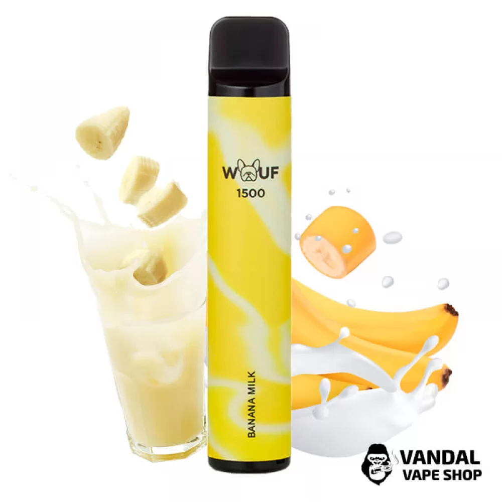 Одноразовый Pod WOUF 1500 850mAh 5% на 1500 затяжек со вкусом бананового молока
